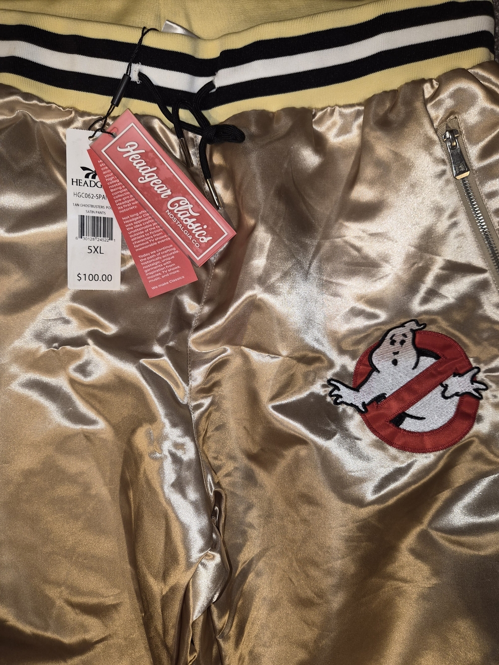 Headgear Athletics Ghostbusters Gold Satin Joggers - Men's